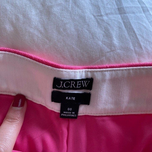 J.Crew Women’s Kate Straight Leg Linen Blend Pants Pink Size 00 Business Casual - Picture 4 of 11